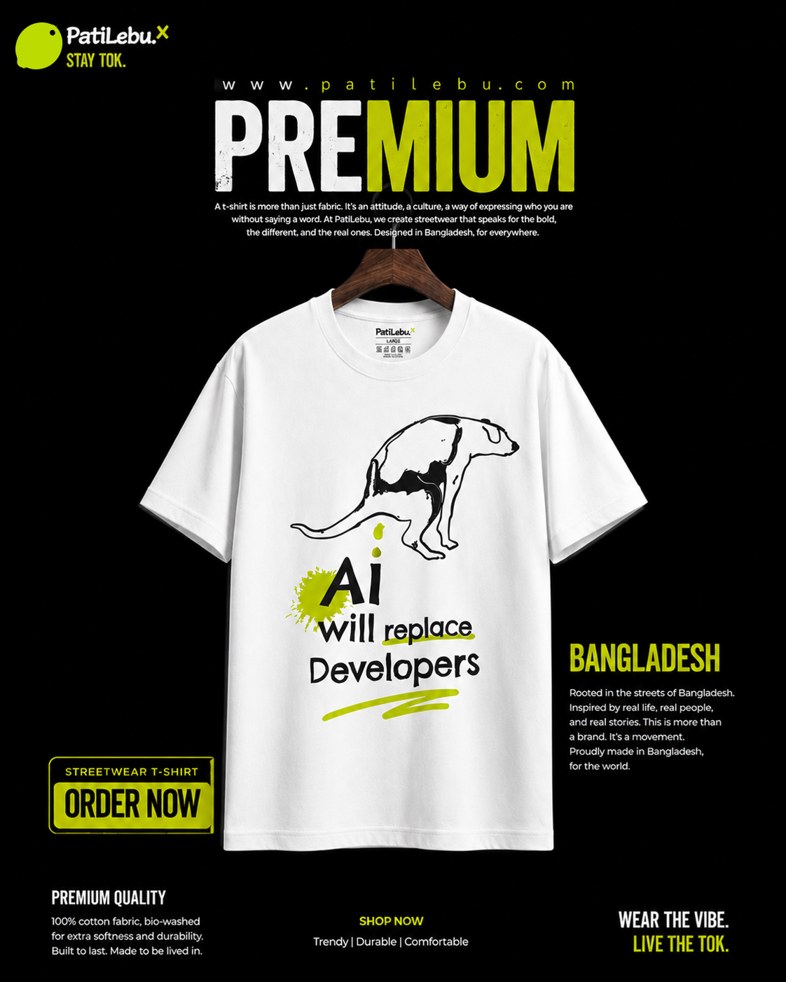 AI will replace developer Tshirt - PatiLebu view 2
