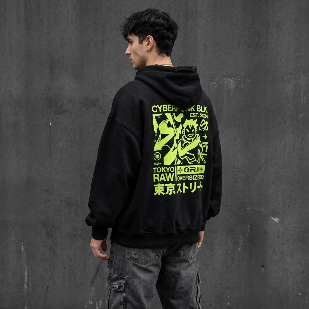 Cyberpunk BLK Hoodie — PatiLebu Bangladesh Streetwear